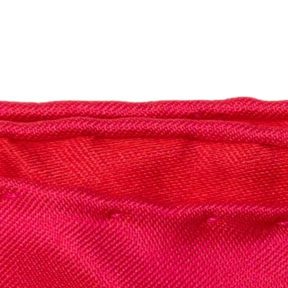 Louis Vuitton Vintage Pre-owned Silk scarves Red Dames