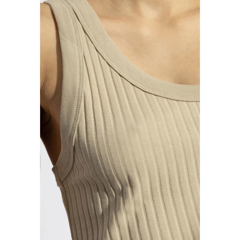 IRO Geribbelde top Emma Beige Dames