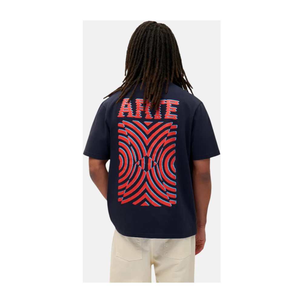 Arte Antwerp T-shirt met print op de rug Blue Heren