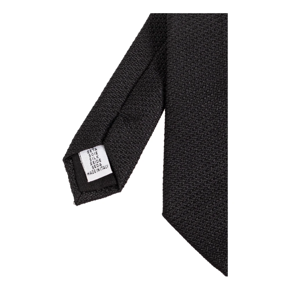 Moschino Zijden stropdas met logo Black Heren