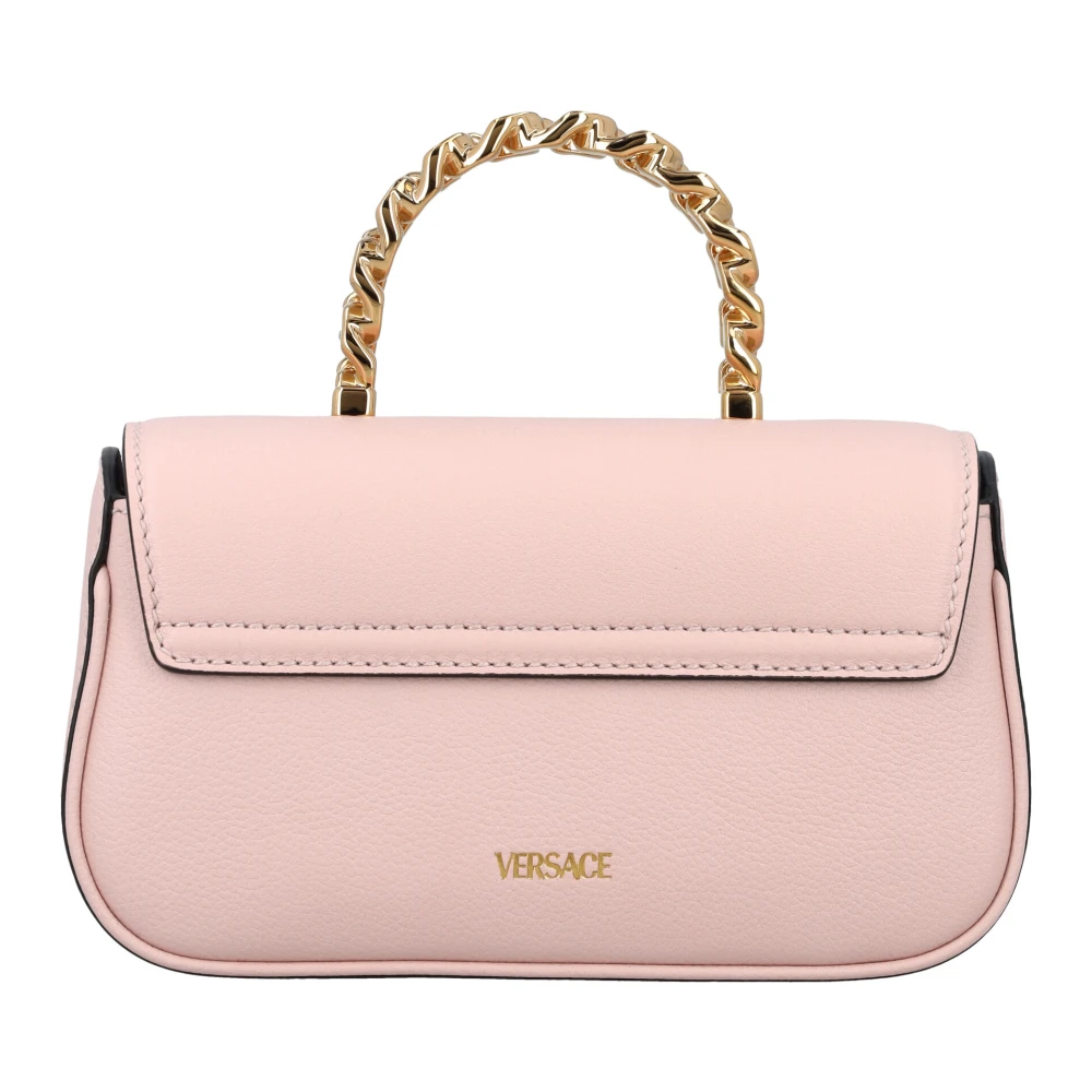 Versace Stoffige Roze Mini Top Handtas Pink Dames
