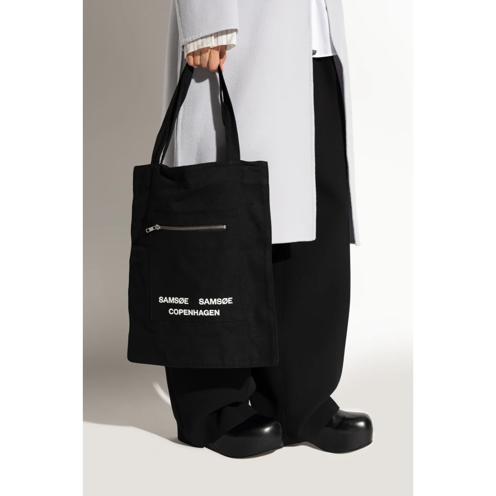 Samsøe Tas Sapoetry shopper type Black Dames