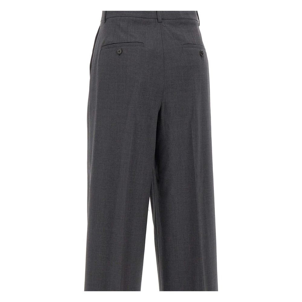 Theory Antracietgrijze Wollen Broek Gray Dames