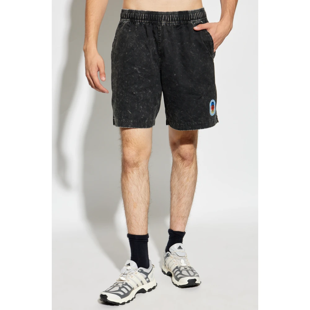 adidas Originals Katoenen shorts met vintage-effect Black Heren