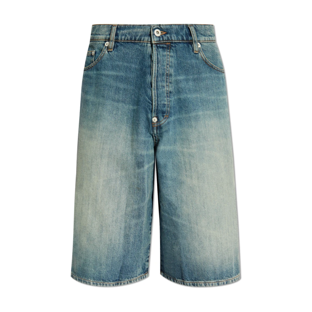 Kenzo Denim shorts met vintage effect Blue Heren