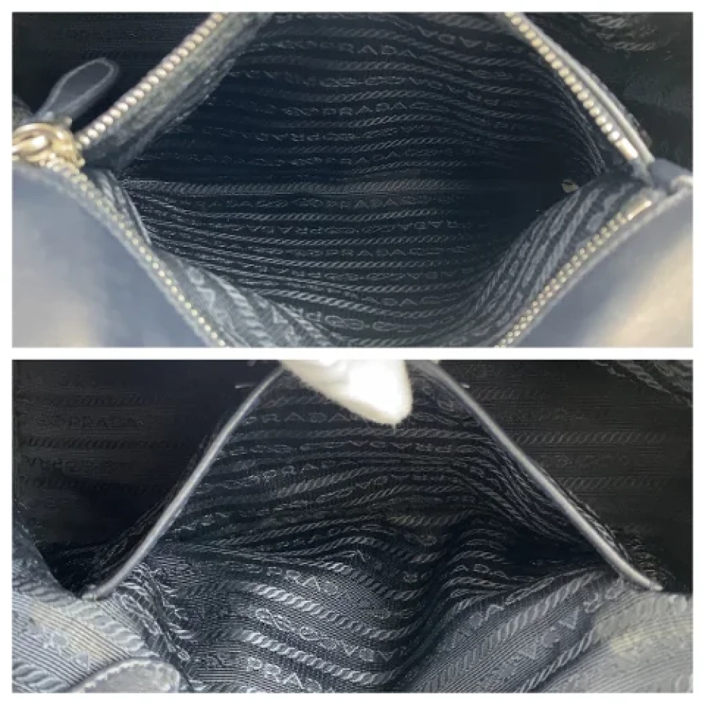 Prada Vintage Pre-owned Canvas prada-bags Blue Dames