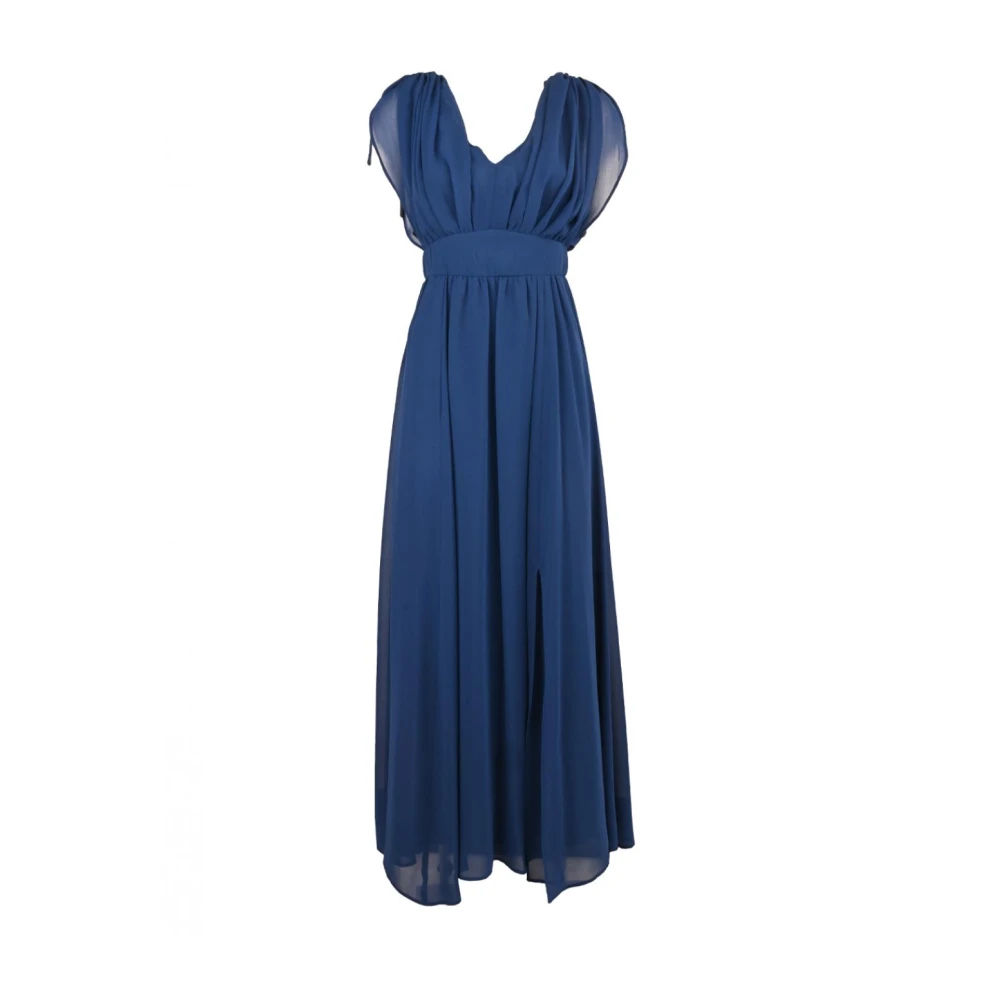 Pennyblack Lange Griekse stijl jurk met plooien Blue Dames