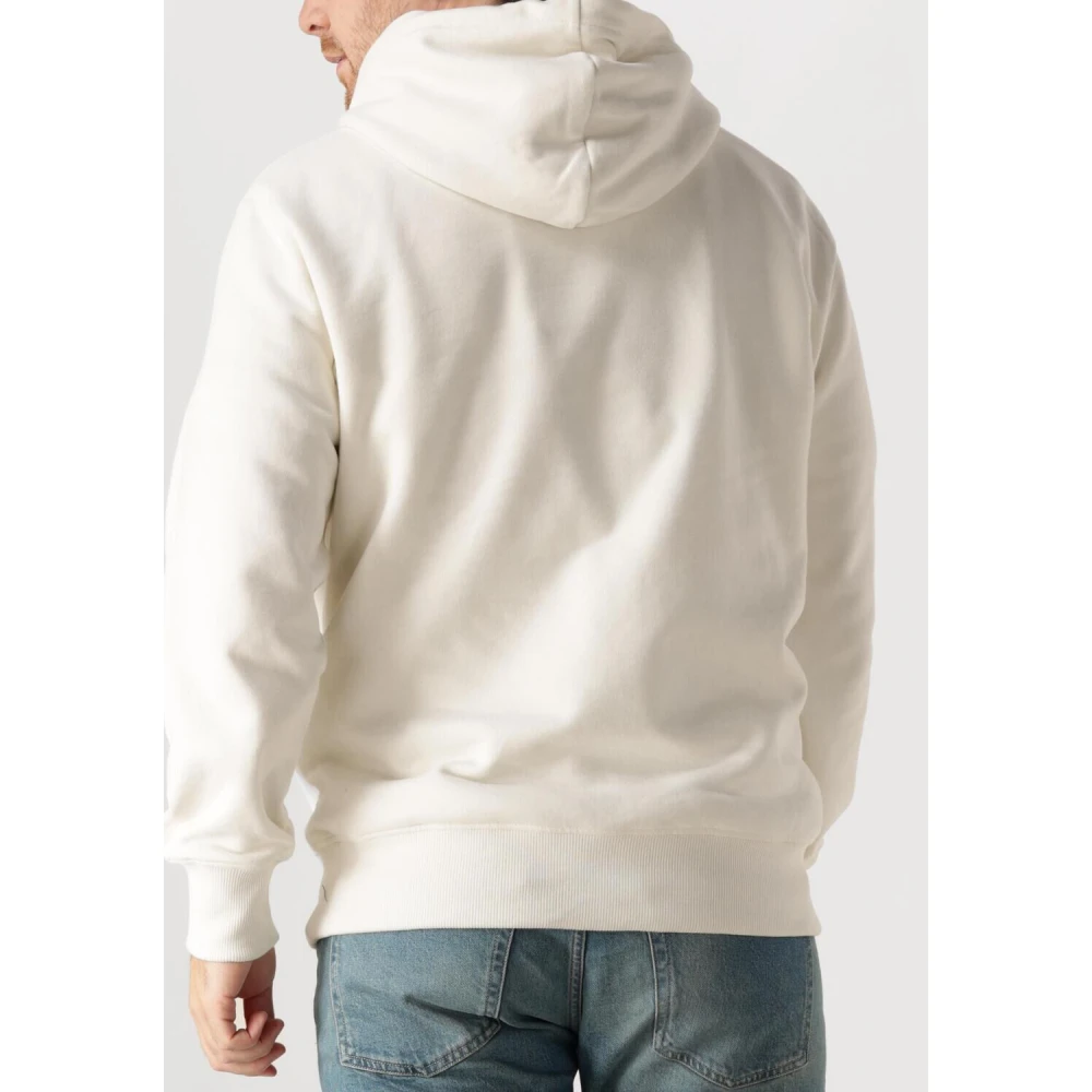 Calvin Klein Chenille Monologo Hoodie White Heren