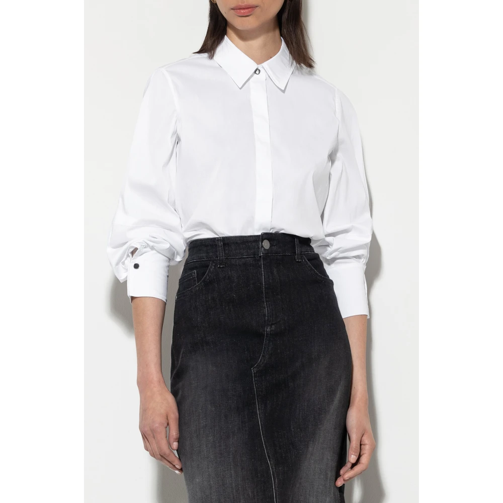 LUISA CERANO Witte Blouse met Decoratieve Knopen White Dames