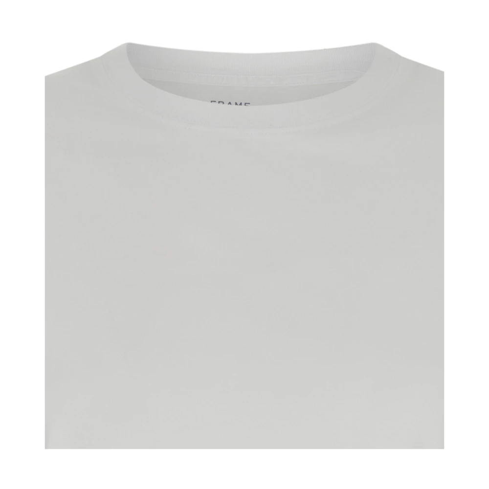 Frame Witte Fitted Crew Tee White Dames