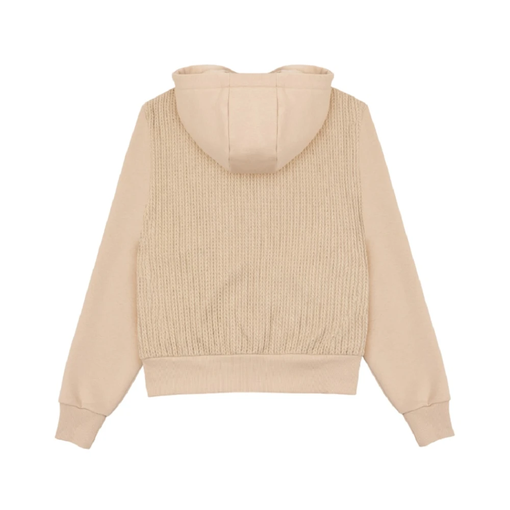 Colmar Beige Sweater met Rits en Capuchon Beige Dames