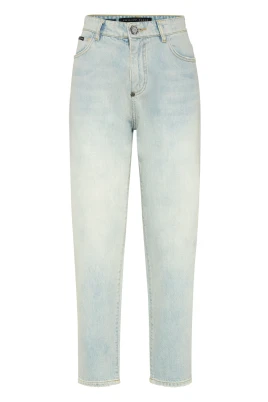 Denimbyxor Mom Fit Logo