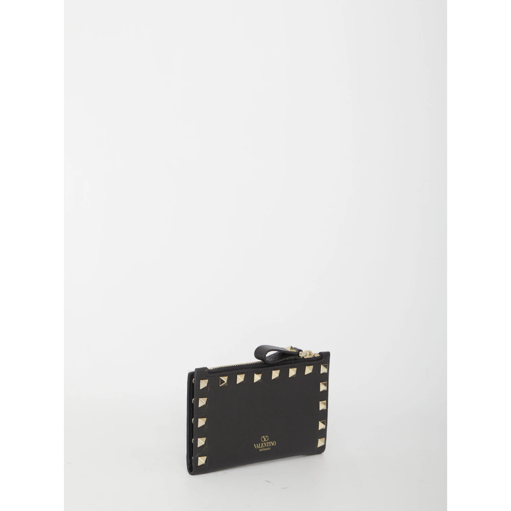Valentino Garavani Zwarte Rockstud Small Portemonnee voor Vrouwen Black Dames