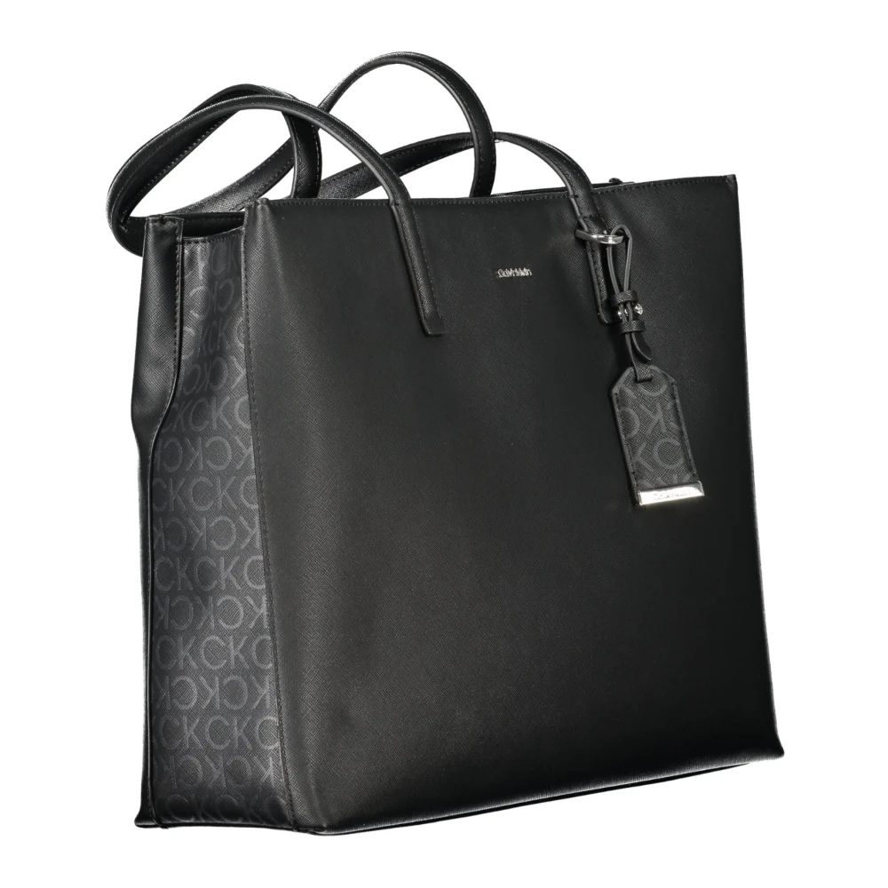 Calvin Klein Zwarte schoudertas met contrastdetails Black Dames