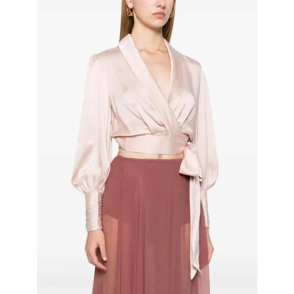 Zimmermann Roze wikkeltop Elegant Ontwerp Pink Dames