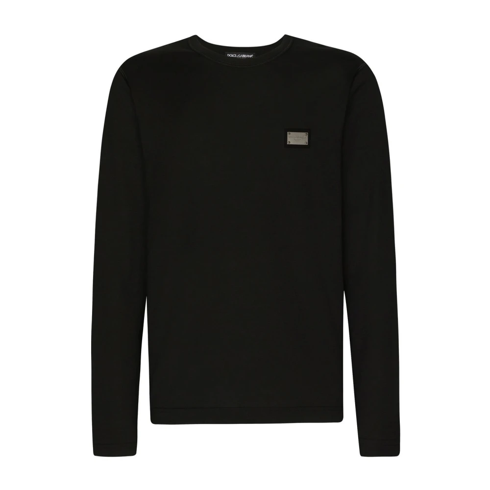 Dolce & Gabbana Zwarte DG Essentials T-shirt Black Heren