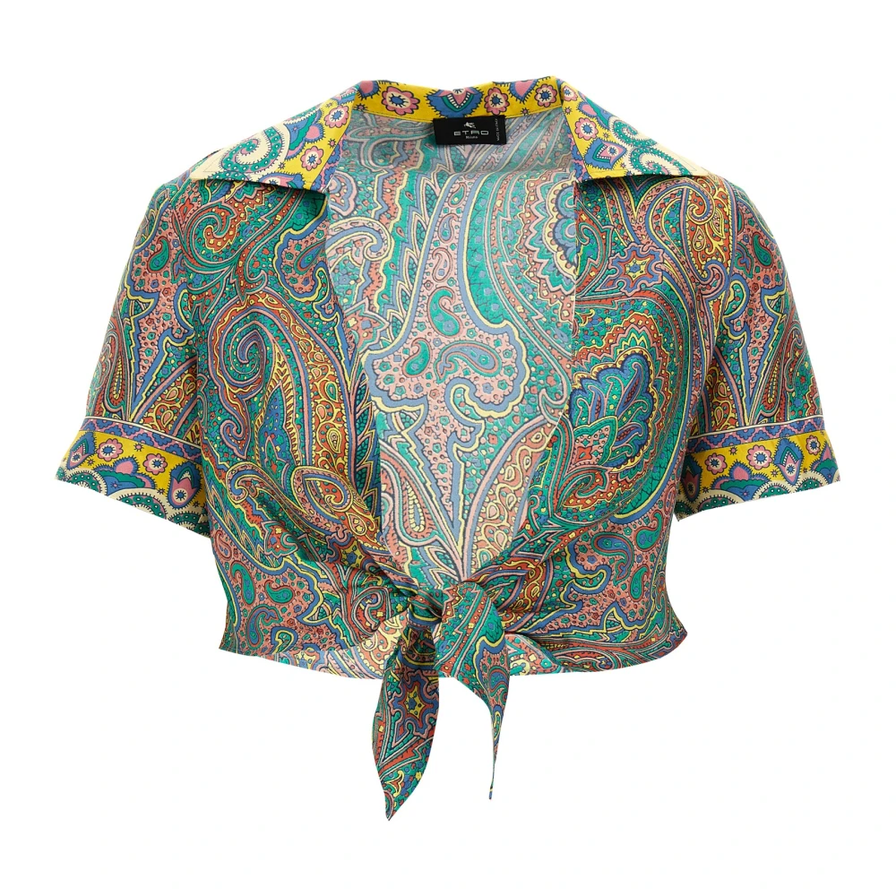 Etro Women's Multicolor Shirts, Xs, Paisley Shirt