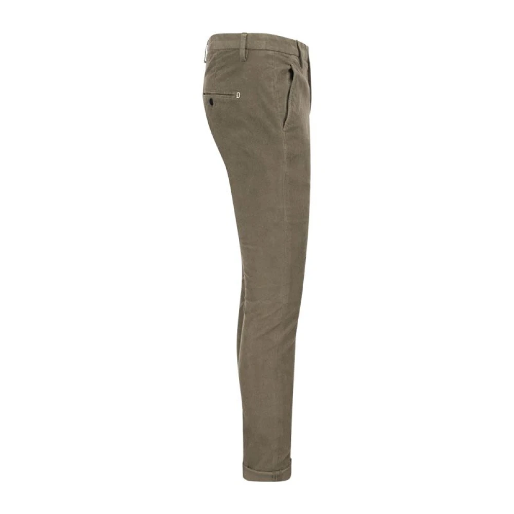 Dondup Gaubert Slim Velvet Broek Brown Heren