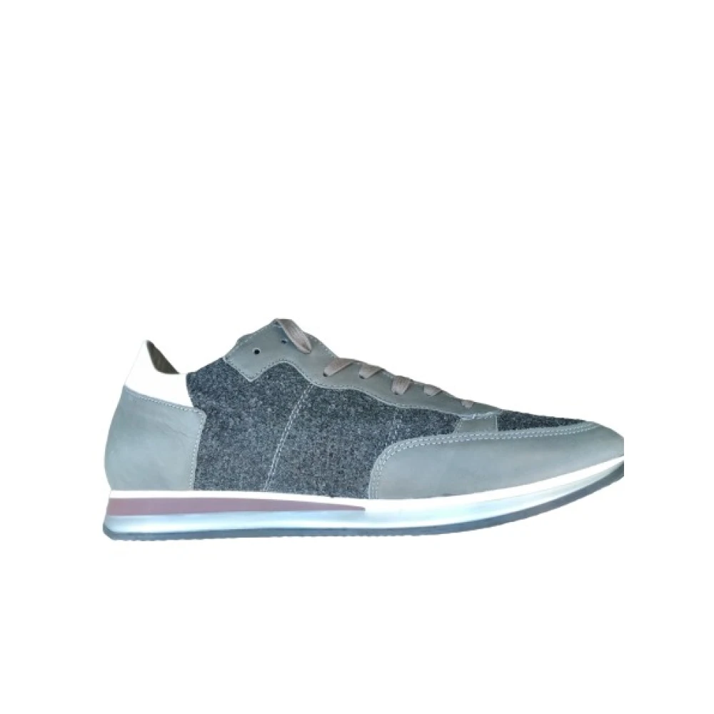 Philippe Model Tropez Sneakers met Bouclé Stof Heren Schoenen Grijs
