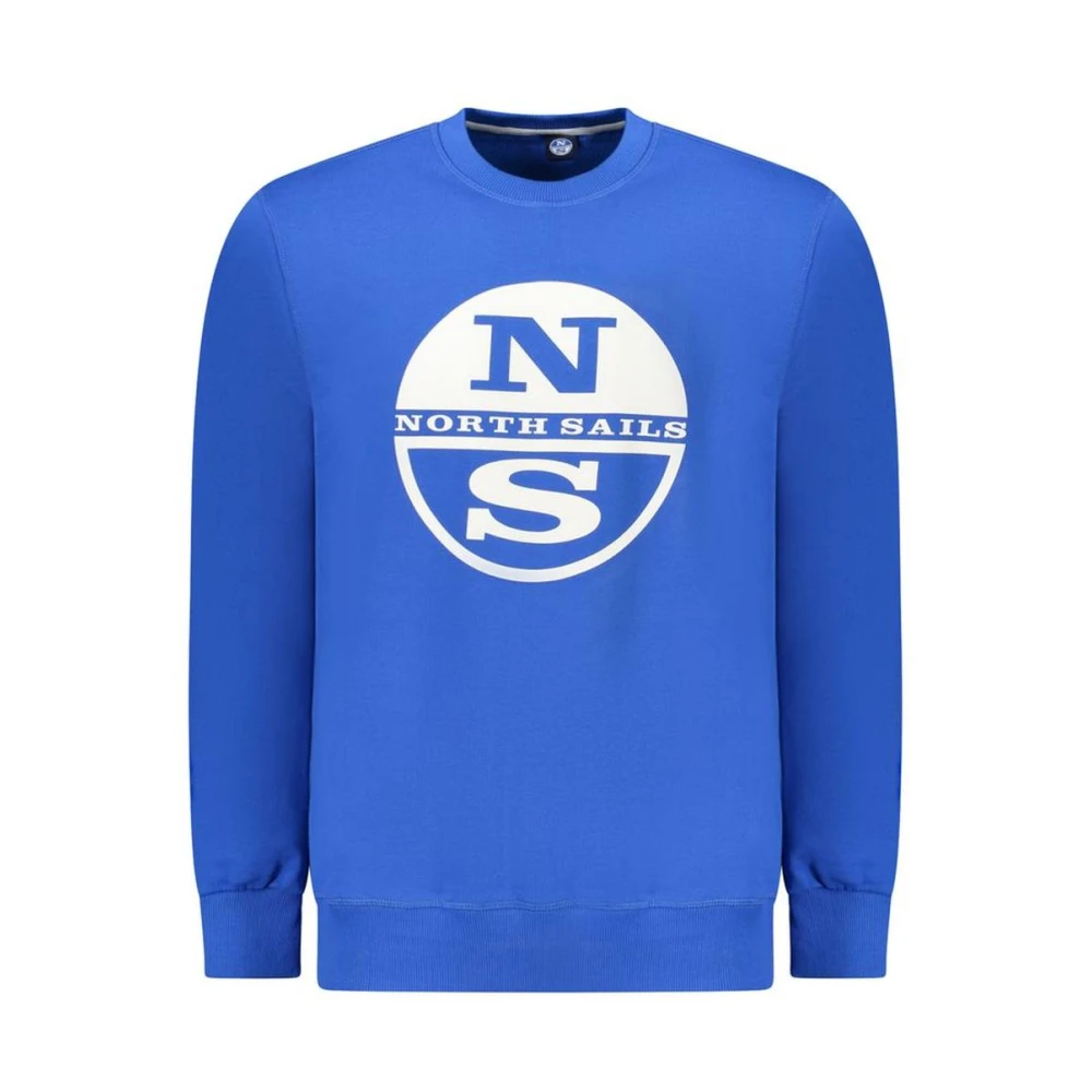 North Sails , Sweatshirts, Male, Blue, 2XL, Crew Neck Sweatshirt