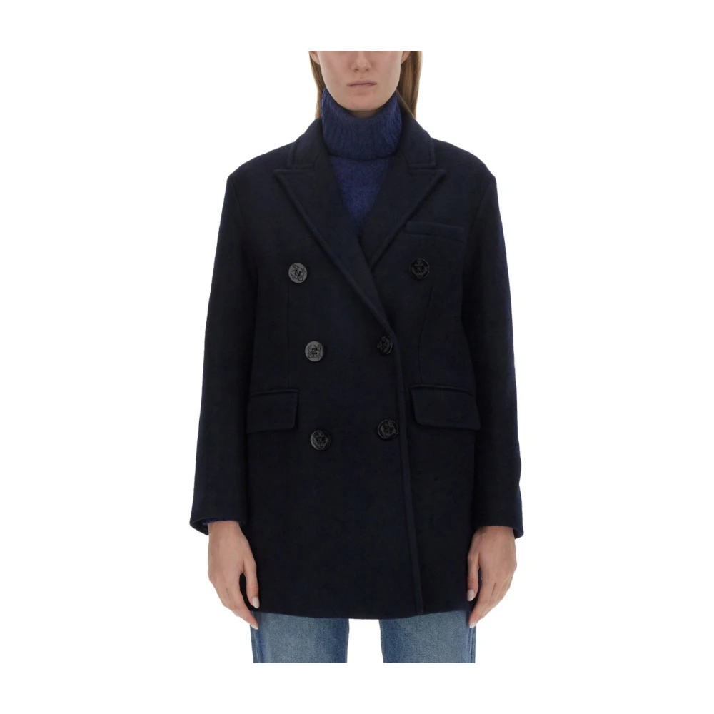 Aspesi Stijlvolle double-breasted jas Blue Dames