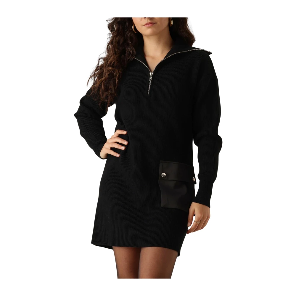 Liu Jo Veelzijdige ECS Abito Maglia Mini Jurk Black Dames
