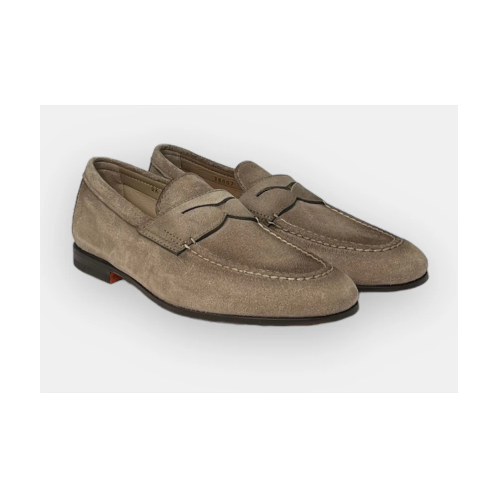 Santoni Klassieke Heren Mocassins Beige Heren
