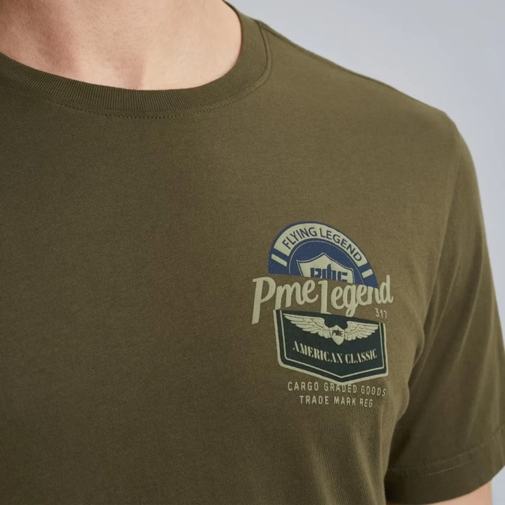 PME Legend Cargo Style Jersey T-Shirt Green Heren