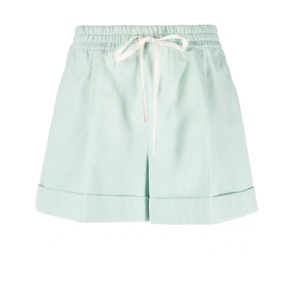 Twinset Blauwe Casual Linnen Shorts Blue Dames
