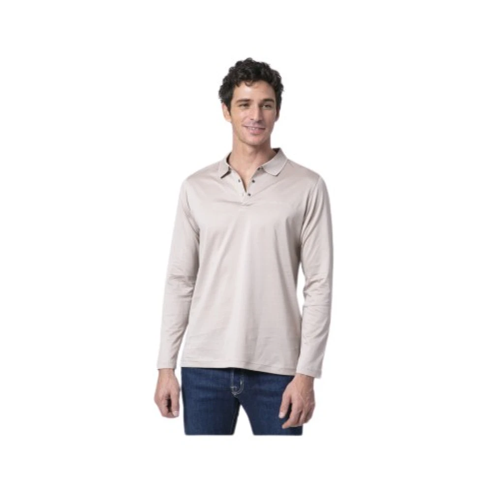 Karl Lagerfeld Mannelijk Beige Heren, Tops, : Katoen, Extra Groot