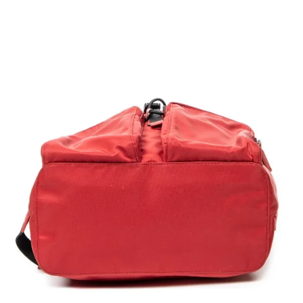 Prada Vintage Pre-owned Nylon backpacks Red Dames