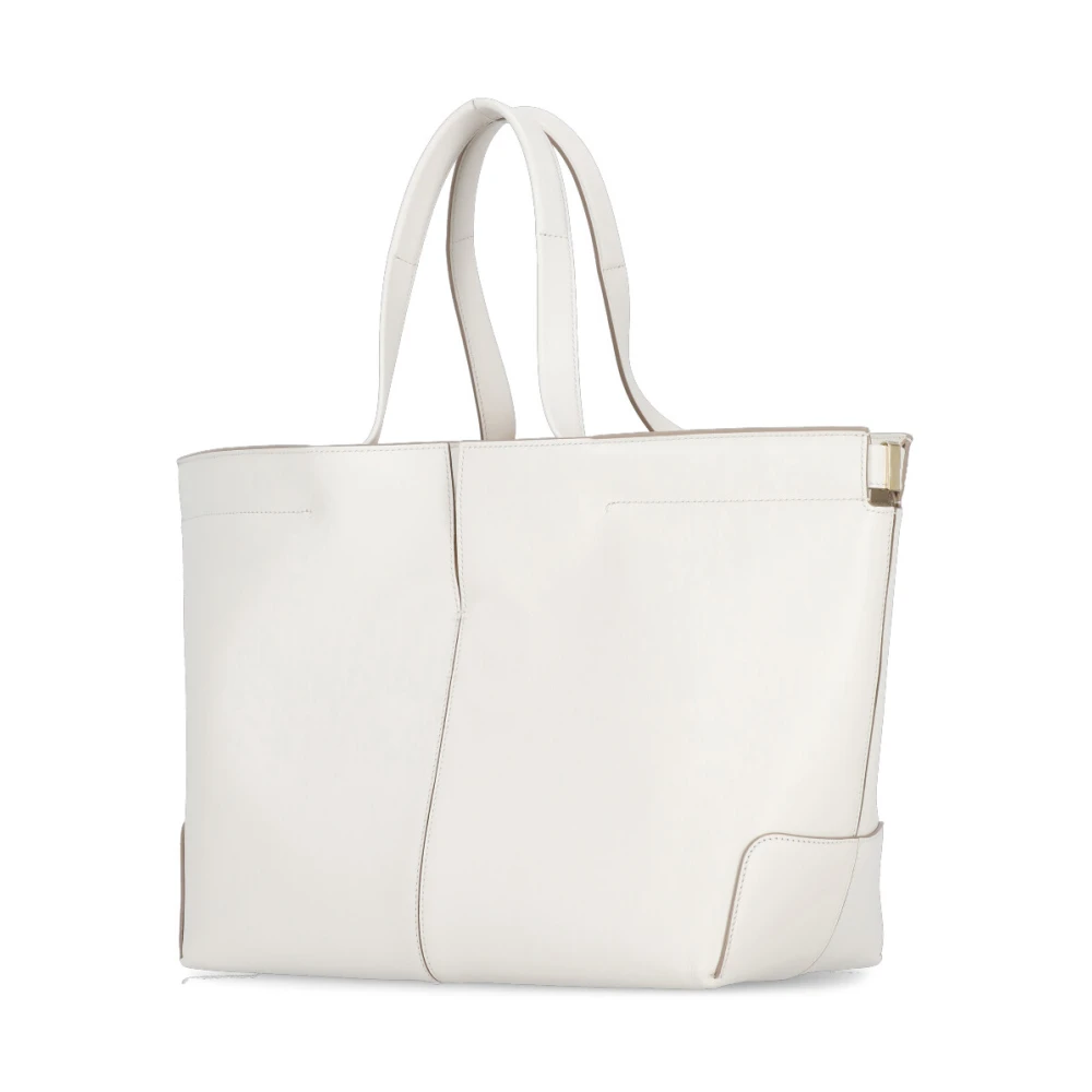 TOD'S Witte leren tas met bijpassende pochette White Dames