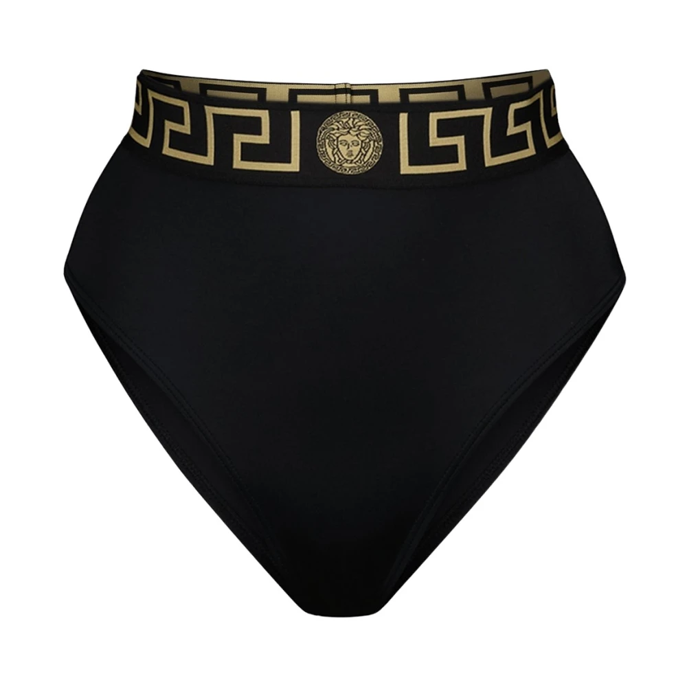 Versace Grieks motief zwemkleding zwart Black Dames