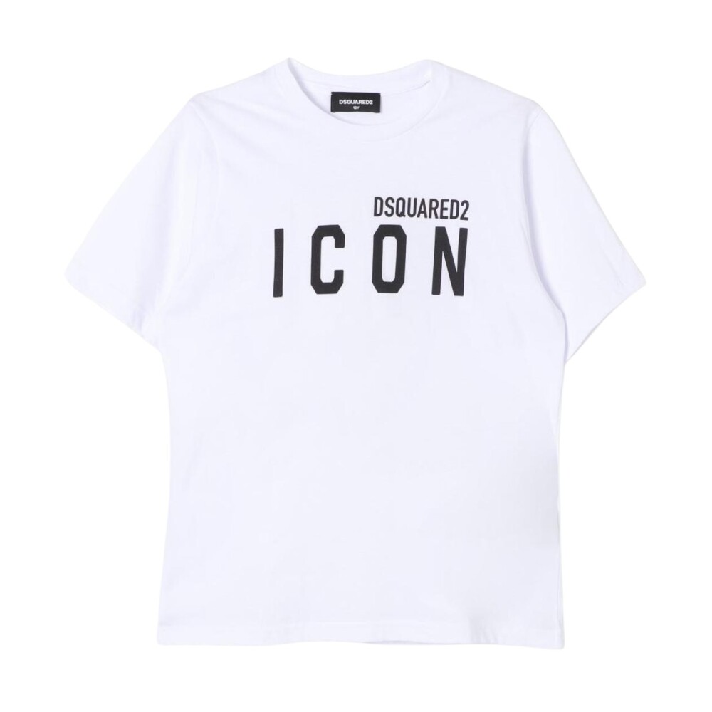 【新品】dsquared2 kids デザインロゴTシャツ　ホワイト150cm DSQUARED2 KIDS ディースクエアード・キッズ ロゴ Tシャツ