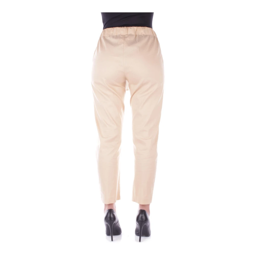 Semicouture Cropped Trousers Beige Dames