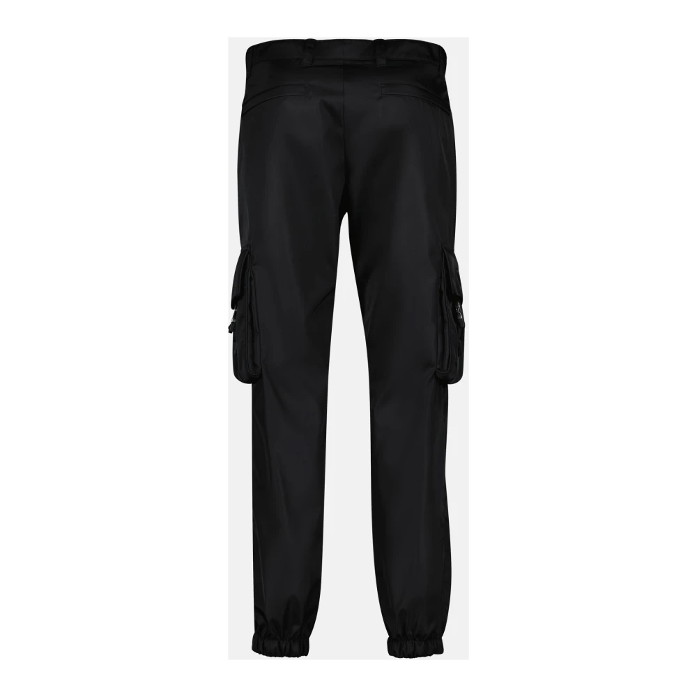 Prada Cargo Re-Nylon Broek Zwart Black Heren