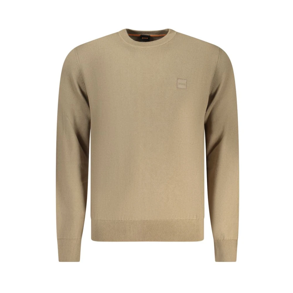 Hugo Men's Beige Round-Neck Knitwear, 2XL, Kanovano_s Jumper