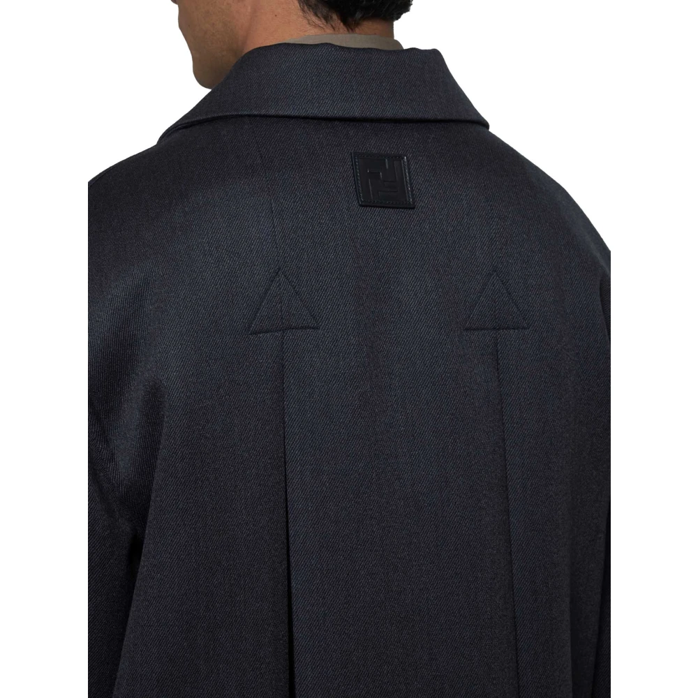 Fendi Blauwe Winterjassen Blue Heren