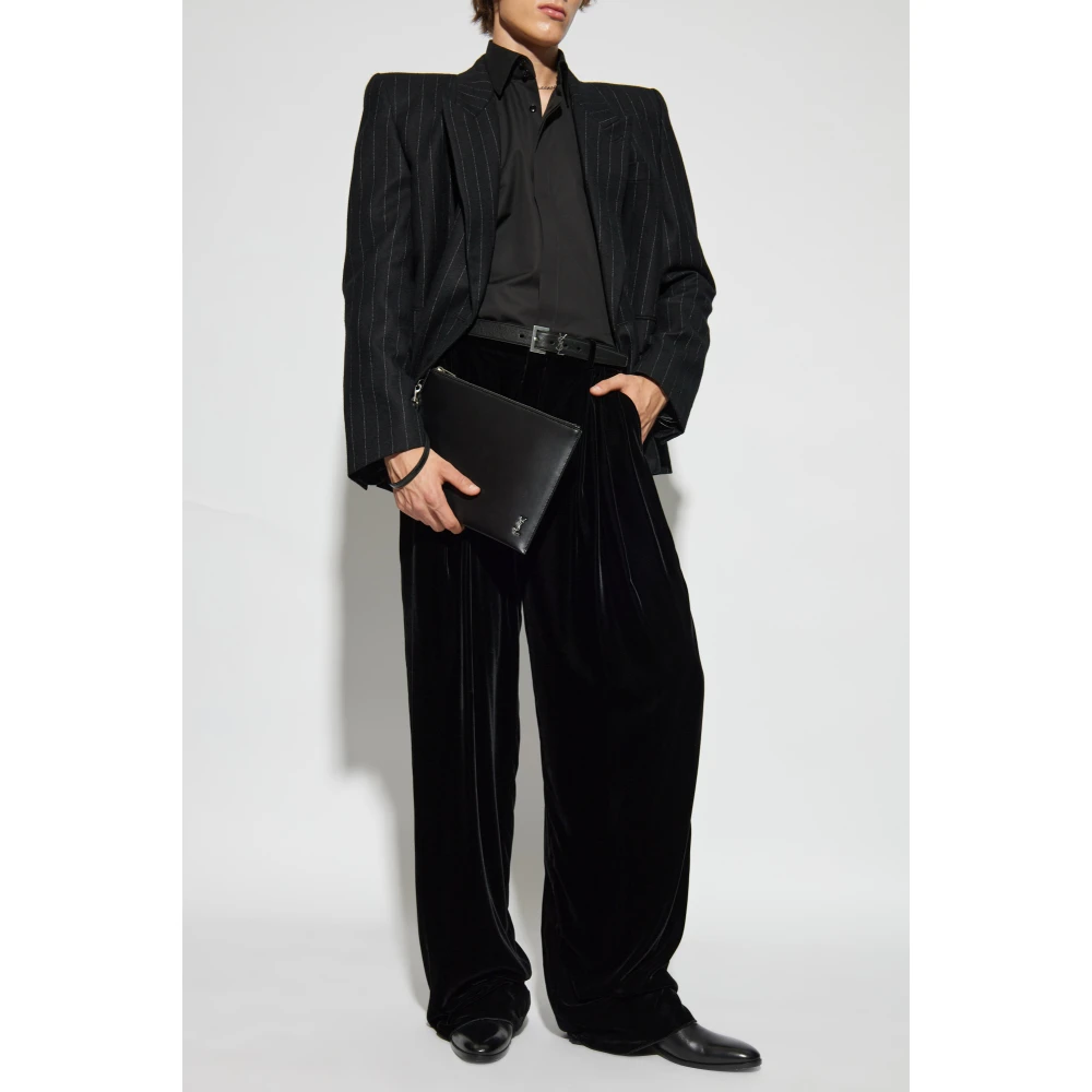 Saint Laurent Katoenen Overhemd Black Heren
