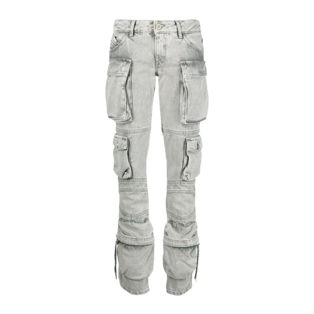 The Attico Cargo Essie Denim Jeans Gray Dames