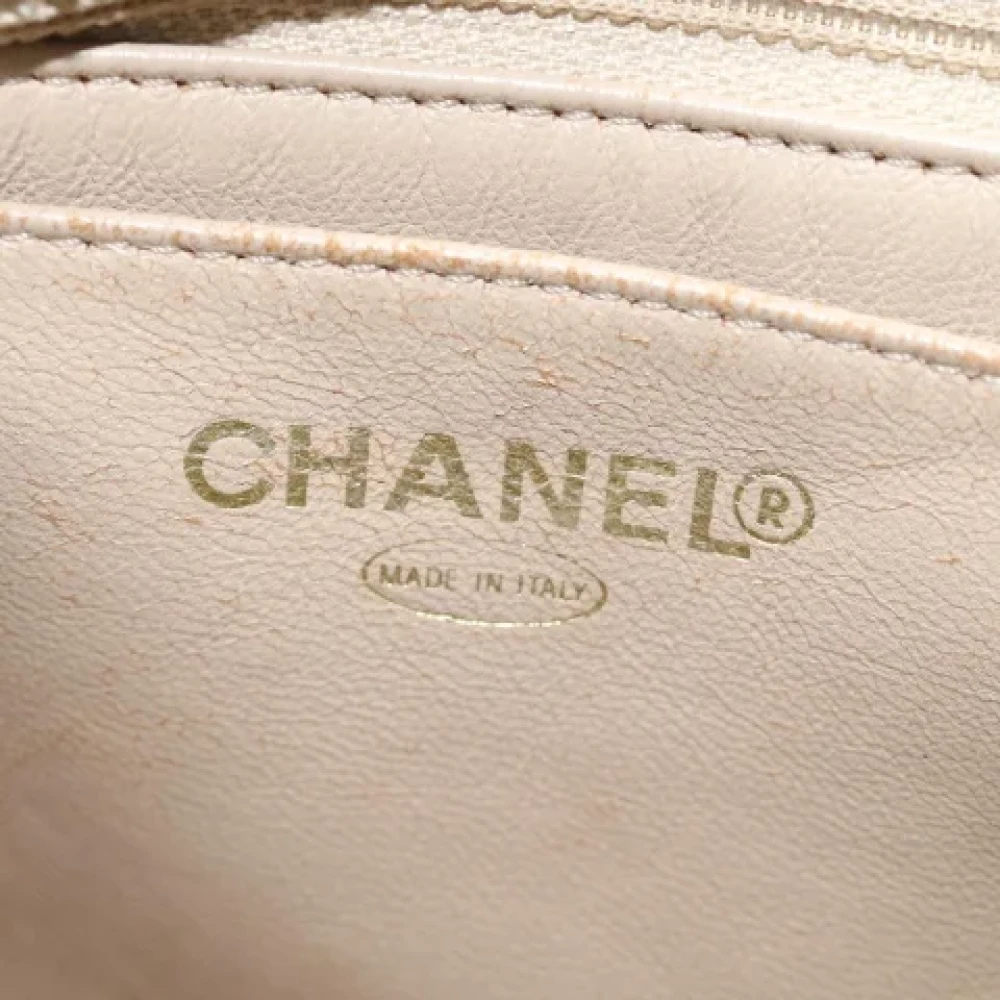 Chanel Vintage Pre-owned Wool chanel-bags Beige Dames