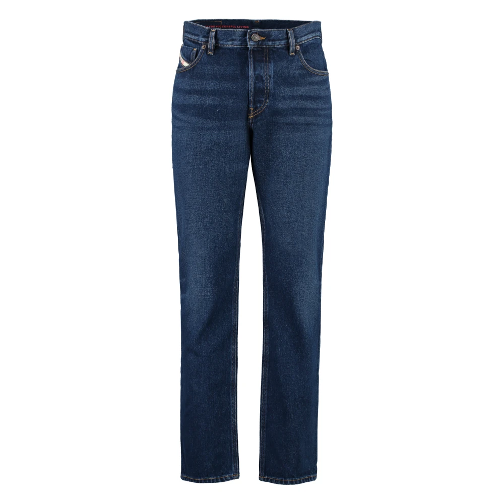 Diesel Klassieke Denim Jeans met Metalen Details Blue Heren