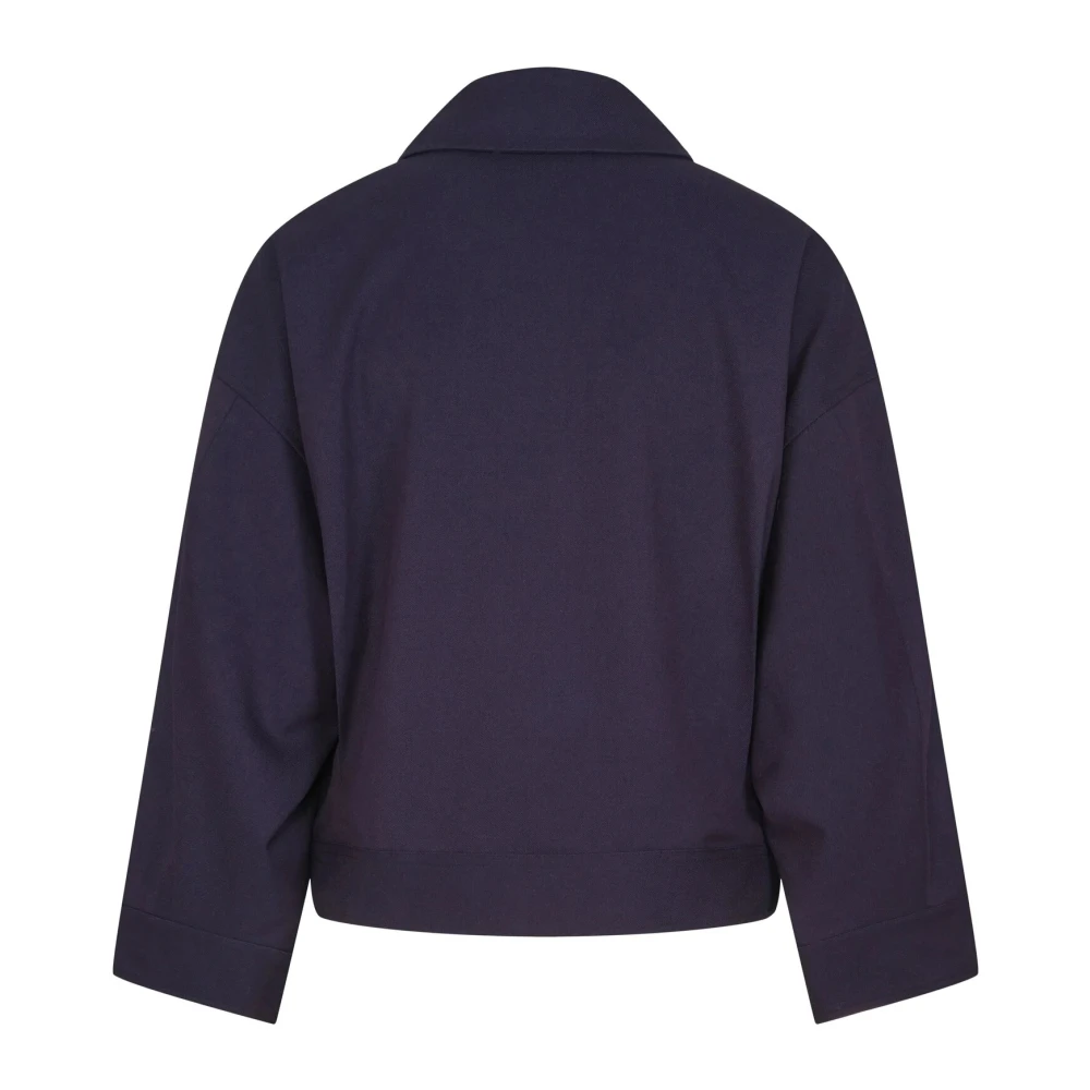 One & Other Stijlvolle Twill Jas Blue Dames