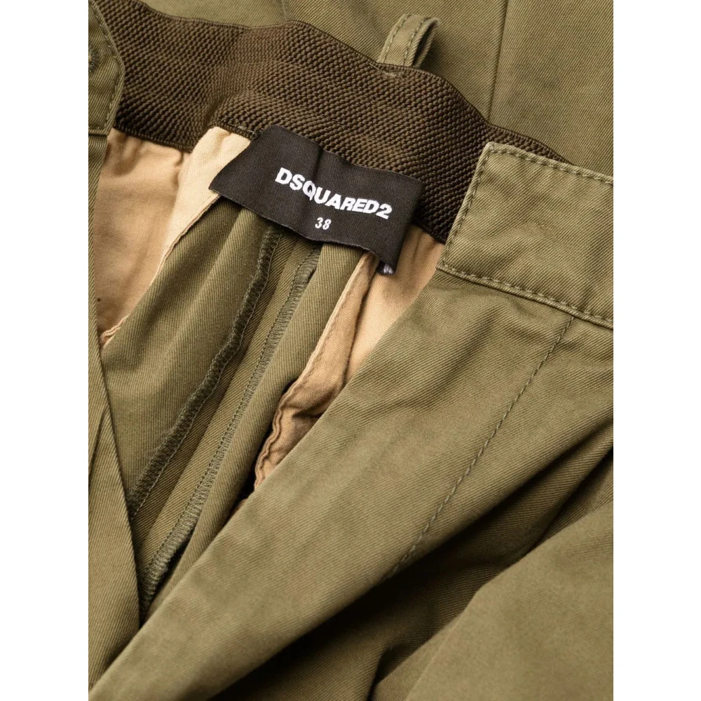 Dsquared2 Groene Casual Katoenen Broek Green Dames
