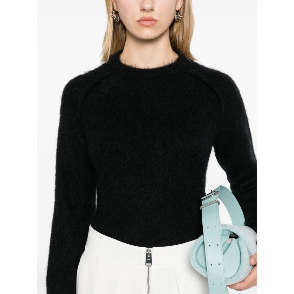 Jil Sander Warme Gebreide Trui Black Dames