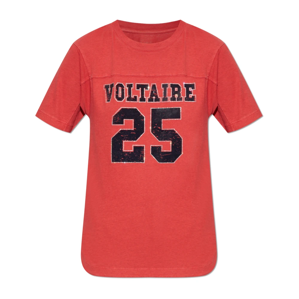 Zadig & Voltaire T-shirt Strik Red Dames