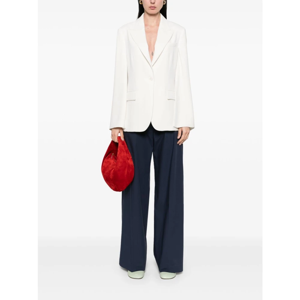 P.a.r.o.s.h. Blauwe Broek met Elastische Tailleband Blue Dames