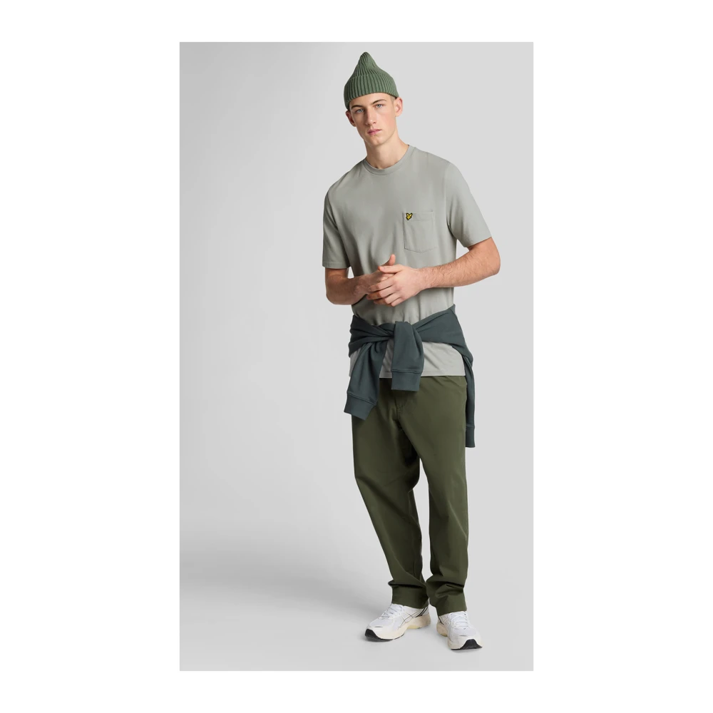 Lyle & Scott SS T-shirts Plain Pique Zak T-shirt Gray Heren