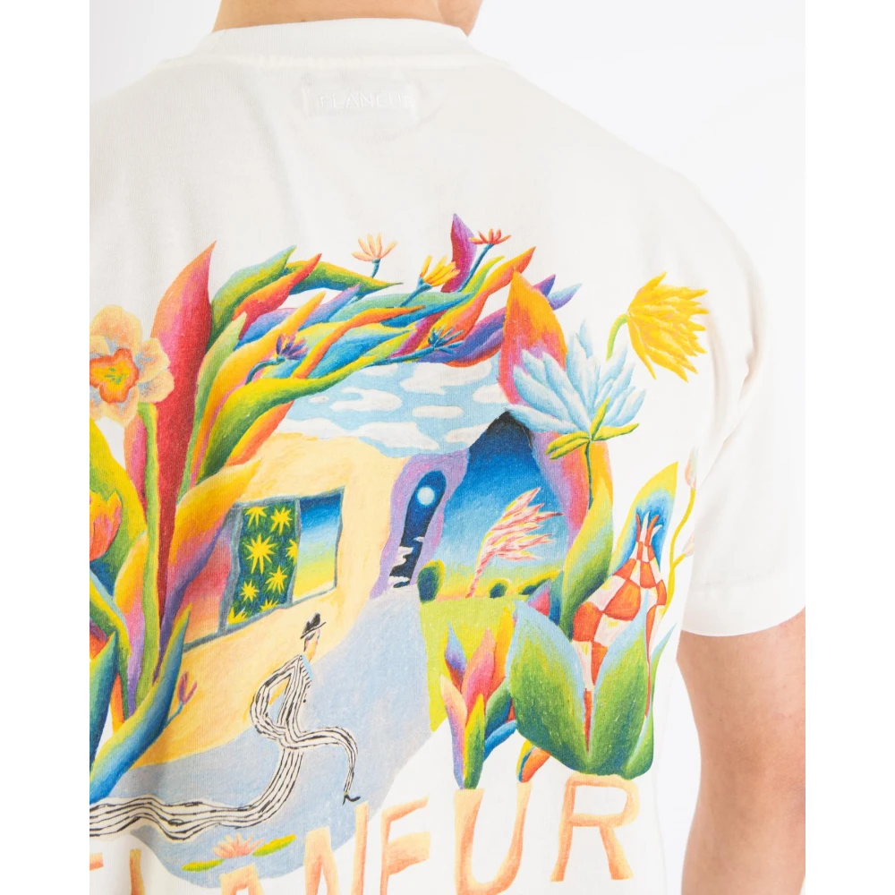 Flâneur Heren Passage Of Time T-Shirt Wit White Heren