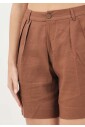 shorts-en-lin-marron-pour-femme
